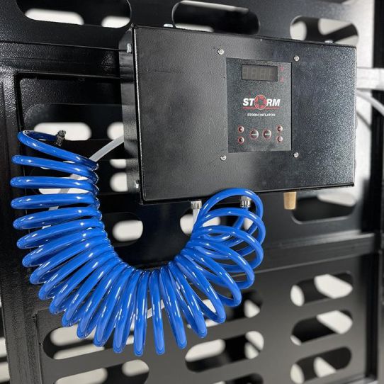 Автоматическая защитная клеть для грузовых колёс Storm КЗ-11 с бустером и подкачкой