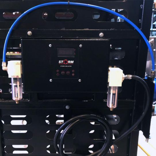 Автоматическая защитная клеть для грузовых колёс Storm КЗ-11 с бустером и подкачкой