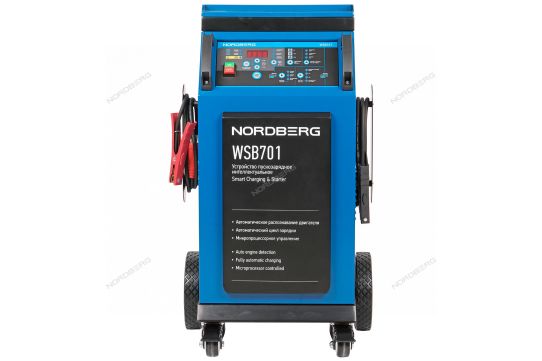 Пуско-зарядное устройство для 6В, 12В и 24В аккумуляторов, пусковой ток 750A WSB701 Nordberg