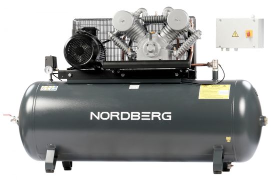 Поршневой компрессор 500 л, 1400 л/м, 380В, 1.1 кВт, ременной, масляный Nordberg NCP500/1400-16