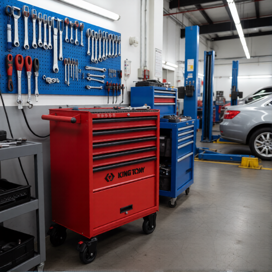 Тележка инструментальная KING TONY 87432-5U, 5 ящиков и отсек, без инструментов