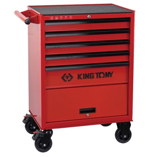 Тележка инструментальная KING TONY 87432-5U, 5 ящиков и отсек, без инструментов