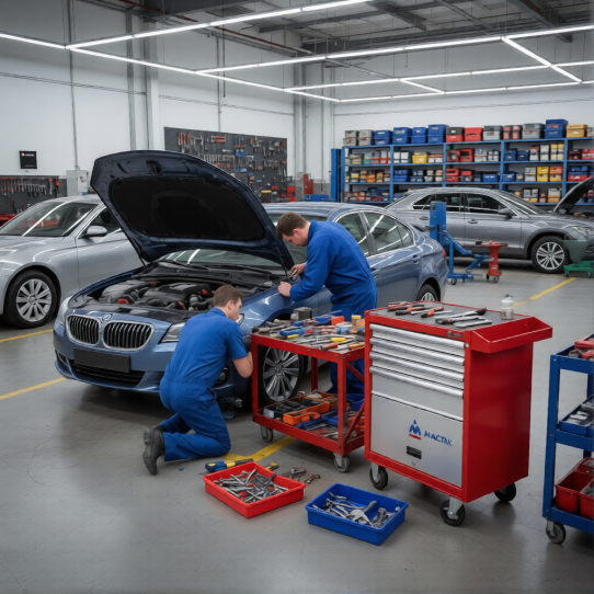 Тележка инструментальная МАСТАК 522-04581MR, 4 ящика и отсек, без инструментов