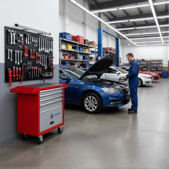 Тележка инструментальная МАСТАК 522-04581MR, 4 ящика и отсек, без инструментов