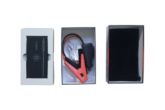 Пусковое устройство 12В, пусковой ток от 150А до 300А, Power Bank Li-Polymer емкость 5000мАч, Aurora ATOM 5 18905