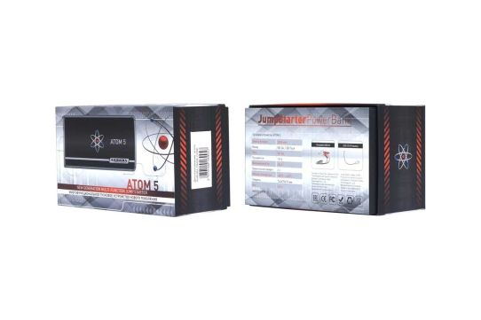 Пусковое устройство 12В, пусковой ток от 150А до 300А, Power Bank Li-Polymer емкость 5000мАч, Aurora ATOM 5 18905