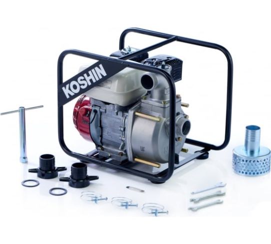 Бензиновая мотопомпа KOSHIN STH-80X для чистой и слабозагрязненной воды 900 л/м, 3 дюйма (80мм)