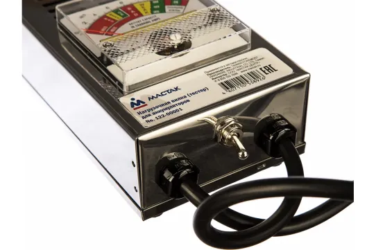 Нагрузочная вилка тестер для 6/12В аккумуляторов SLA SLI 1000Ач MACTAK 122-00001