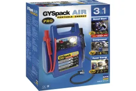 Пусковое устройство бустер с компрессором для легковых и мотоциклов, 1250А пусковой ток 18000мАч GYS 026322