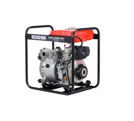 Дизельная мотопомпа KOSHIN KTY-100D для чистой и слабозагрязненной воды 1650 л/м, 4 дюйма (100мм)