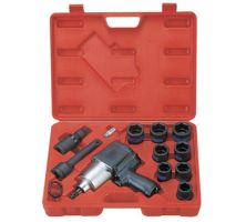 Гайковерт пневматический ударный 3/4", 1085 Нм, с комплектом головок, 14 предметов KING TONY 64111MP02