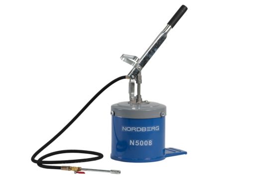 Нагнетатель смазки ручной 8 л, Nordberg N5008, механический, с шлангом 1.8 метра