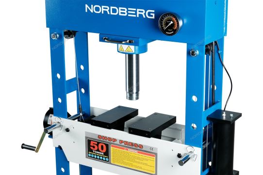 Гидравлический пресс для автосервиса 50 тонн Nordberg N3650A ручной и пневмопривод