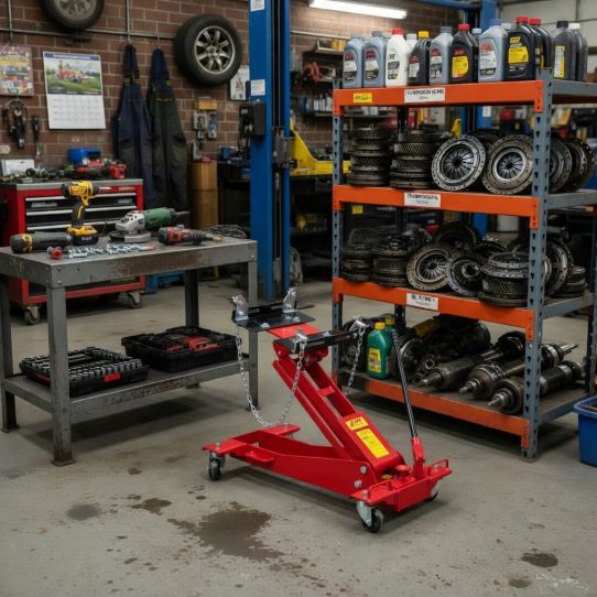 Домкрат трансмиссионный 1т подкатной для кпп JTC-FJ1000