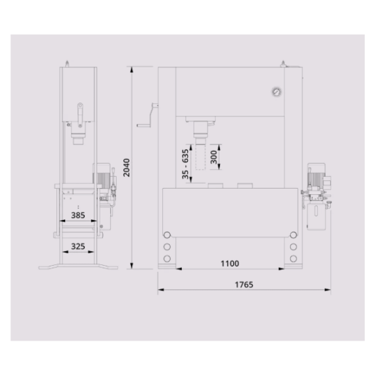 Пресс электрогидравлический AC Hydraulic P100ЕH2 100т, напольный
