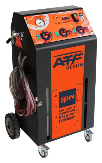 Установка для промывки и замены масла в АКПП с электрическим приводом 220В, двойным резервуаром 2х20 л, ATF REMIN+ Spin 02.023.55S