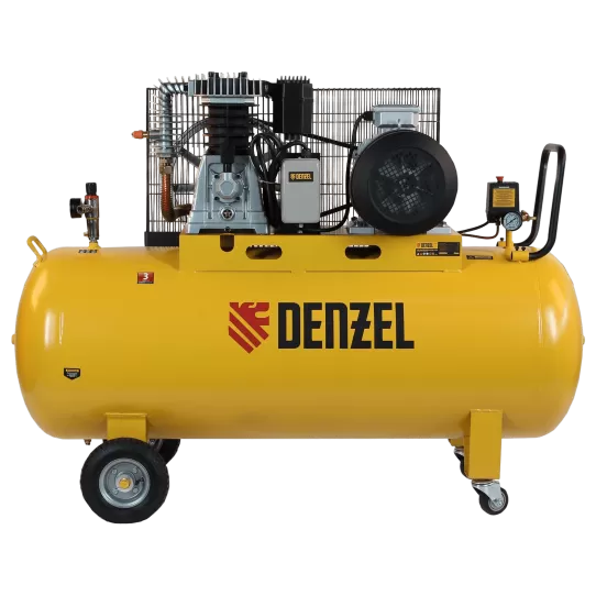 Поршневой компрессор 270 л, 850 л/м, 400В, 5.5 кВт, коаксиальный (прямой), масляный DENZEL BCI5500-T/270 повышенного давления
