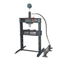 Пресс гидравлический KraftWell KRWPR10BD 10т, настольный, ручной привод, ход штока 125 мм, подвижный цилиндр