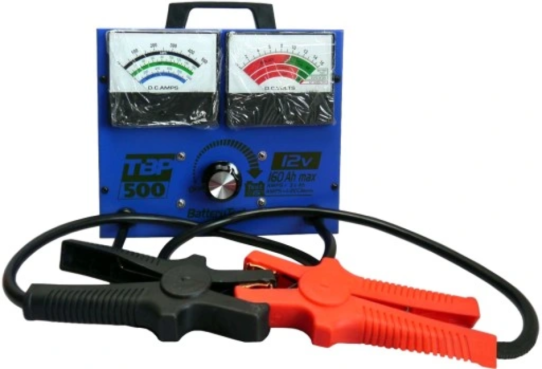 Тестер аккумуляторов 12В для SLA AGM WET батарей до 160 Ач со стрелочным вольтметром и амперметром TBP 500 GYS 055148