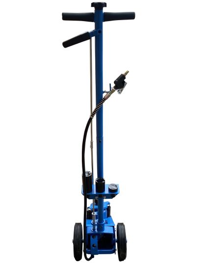 Подкатной пневмогидравлический домкрат 22 т, ход поршня 241 мм, высота подъема 215-456 мм, EQFS ES-1022