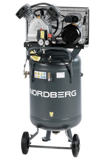 Поршневой компрессор 100 л, 420 л/м, 220В, 2.2 кВт, ременной, масляный вертикальный Nordberg NCPV100/420A