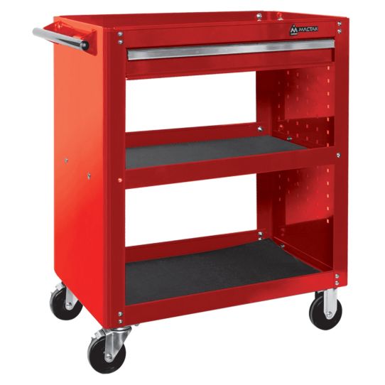 Тележка инструментальная МАСТАК 520-01580R, 3 полки и выдвижной ящик, без инструментов