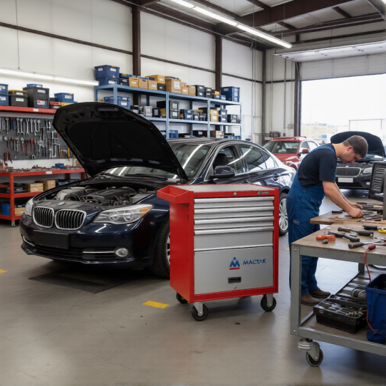 Тележка инструментальная МАСТАК 522-04581R, 4 ящика и отсек, без инструментов