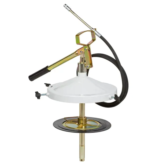 Нагнетатель смазки ручной из бочек 16-30 кг, давление до 400 бар, шланг 2.5 м, производительность 6 г/ход RAASM 60310