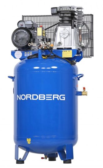 Поршневой компрессор 150 л, 446 л/м, 220В, 3 кВт, ременной, масляный вертикальный Nordberg NCEV150/480