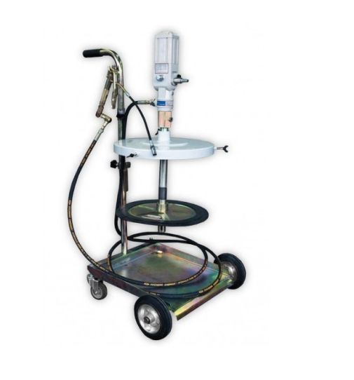 Нагнетатель смазки для бочек 20-60 л, с пневматическим насосом 400-600 гр/мин и мобильной тележкой Atis 61501480