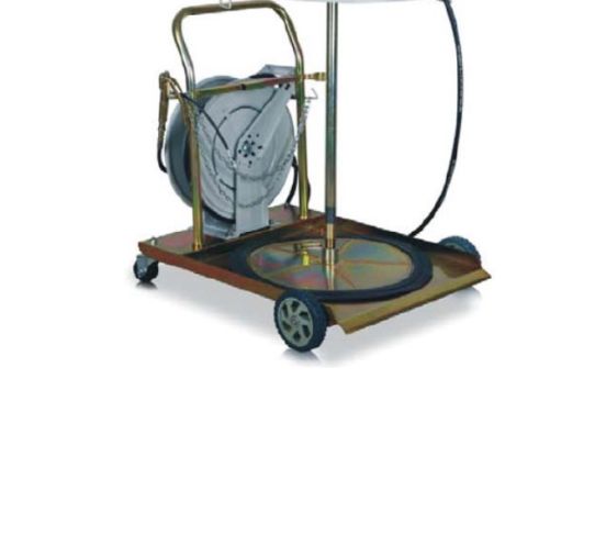 Нагнетатель смазки для бочек на 180-200 л, с пневматическим насосом 800 г/мин и катушкой на тележке Artis 61501948