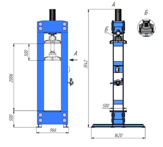 Пресс электрогидравлический ARTAZ ПГФ100 100т, напольный