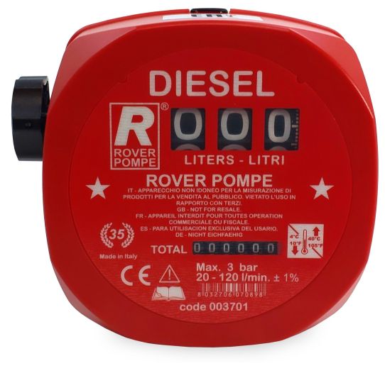 Счетчик для дизеля, масла и керосина механический 20-120 л/м 1% Rover pompe Diesel 1 GAS дисковой