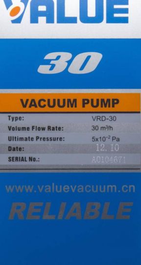 Двухступенчатый вакуумный насос Value VRD-30 500 л/м c обратным клапаном