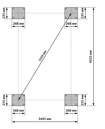 Подъемник четырехстоечный электрогидравлический 4 т, высота подъема 1900 мм, 380 В, TLT-440E Launch