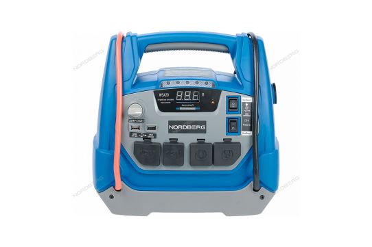 Пусковое устройство 12 В, ток пуска 1250 А, встроенный компрессор, Power Bank, Li-Ion 18 А·ч Nordberg WSA20