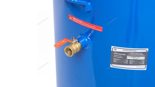 Поршневой компрессор 150 л, 446 л/м, 220В, 3 кВт, ременной, масляный вертикальный Nordberg NCEV150/480