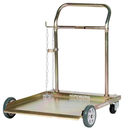 Тележка для бочек с маслом и смазкой до 200 л ручная на колесах Nordberg 26TR