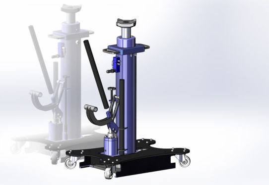 Канавный гидравлический подъемник 10 т, напольный одноштоковый КПП10Р700Ф ARTAZ