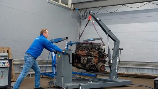 Кран гидравлический грузовой 3 т Nordberg N3771, усиленный с пневмо приводом