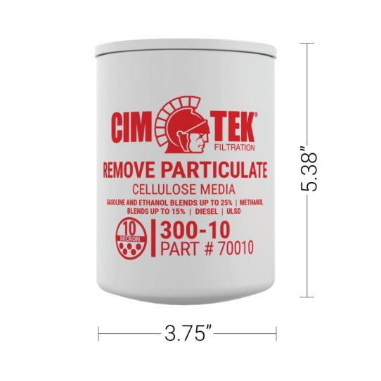 Фильтр для топлива 10 мкм до 50 л/м CIM-TEK CT70010 300-10
