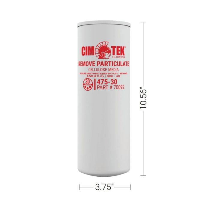 Фильтр топлива 30 мкм 110 л/м CIM-TEK CT70092 475XL-30