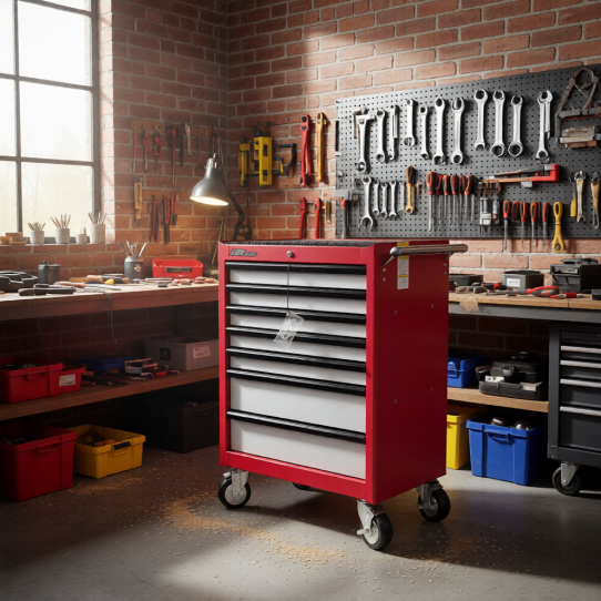 Тележка инструментальная JTC-3931S, 7 ящиков, с набором инструментов 164 предмета