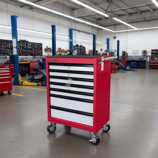 Тележка инструментальная JTC-3931S, 7 ящиков, с набором инструментов 164 предмета