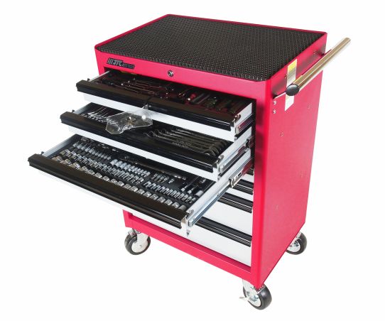 Тележка инструментальная JTC-3931S, 7 ящиков, с набором инструментов 164 предмета