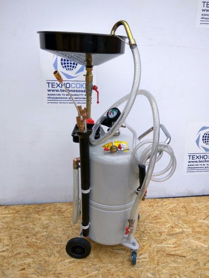 Пневматическая установка для откачки масла через щуп на 90 литров Техносоюз TS-647090