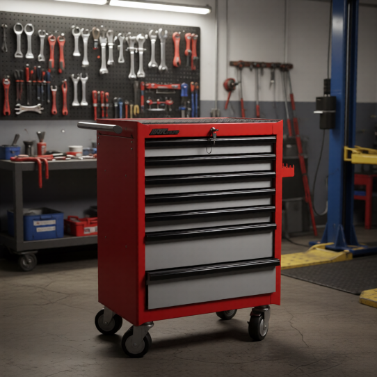 Тележка инструментальная JTC-3931, 7 ящиков, с набором инструментов 225 предметов