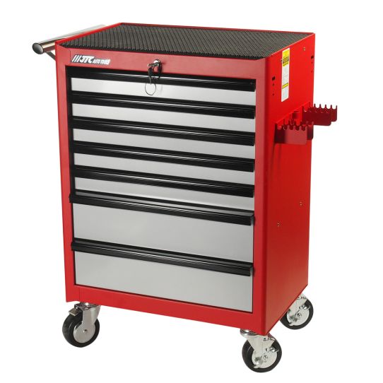 Тележка инструментальная JTC-3931, 7 ящиков, с набором инструментов 225 предметов