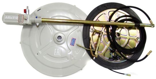 Нагнетатель смазки пневматический для бочек 180-220 л, рабочее давление 5-8 бар, с производительностью 800 г/мин AE&T HG-77220