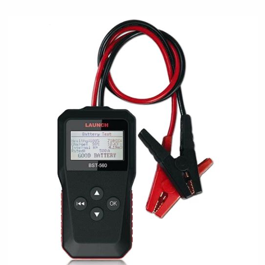 Тестер аккумуляторов 12В, AGM GEL EFB цифровой индикатор, защита от переполюсовки, Launch BST 560